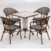 Wholesale Outdoor Restaurant Aluminum Textilene Bistro Chairs Design