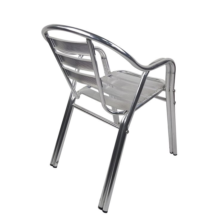 Outdoor Patio Dining Cafe Cheap Frame With Cushions Aluminum Chairs