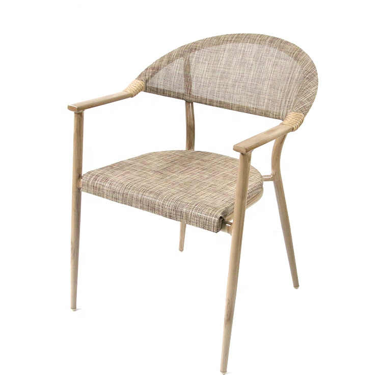 Bistro Bar Height Restaurant Aluminum Textilene Mesh Patio Chair