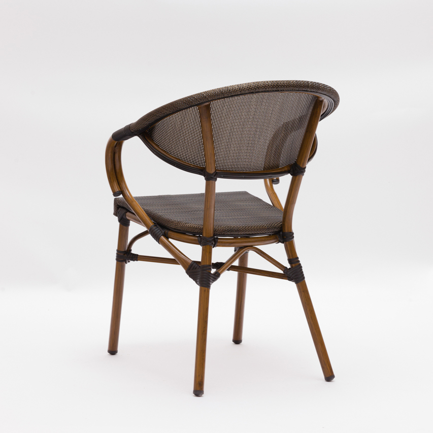 Wholesale Outdoor Restaurant Aluminum Textilene Bistro Chairs Design