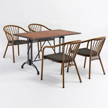 Bistro Cafe Dining Table And Chairs With Arms Manufacturer