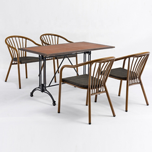 Bistro Cafe Dining Table And Chairs With Arms Manufacturer