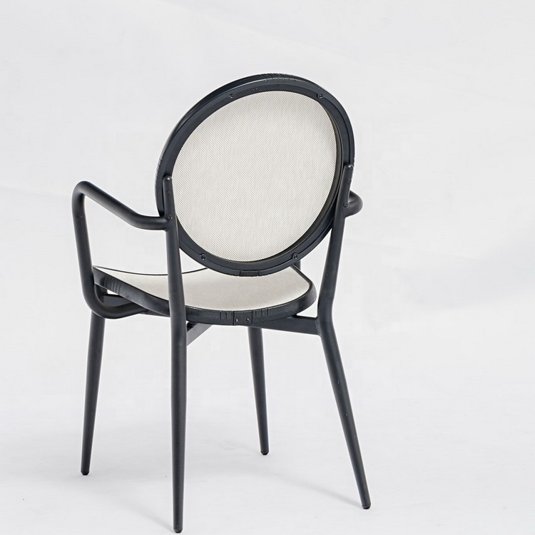 Bar And Cafe Stackable Aluminum Textilene Restaurant Chairs