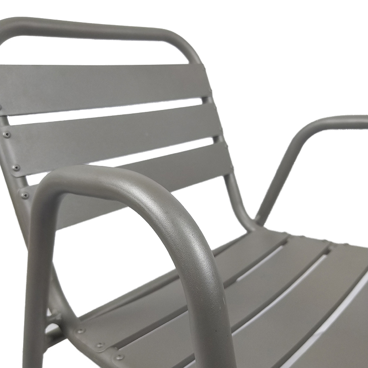 Garden Cafe Stackable Metal Aluminum Bistro Chairs Factory