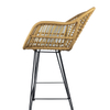 Outdoor Restaurant Metal Rattan Bar Stool Chair Manufacturer
