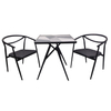 Patio Outdoor Bistro Room Ceramic Tile Top Dining Table Set