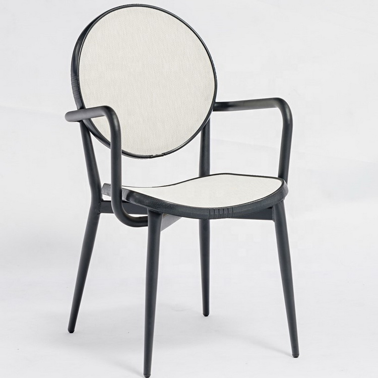 Garden Coffee Shop Restaurant Square Table And Textilene Chair Set