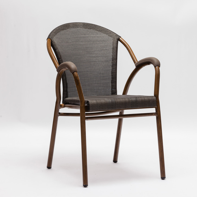 Outdoor Hotel Beach Textilene Mesh Stackable Garden Chair