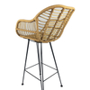 Outdoor Restaurant Metal Rattan Bar Stool Chair Manufacturer