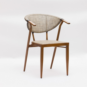 Outdoor Furniture Hotel Restaurant Metal And Fabric Dining Chairs