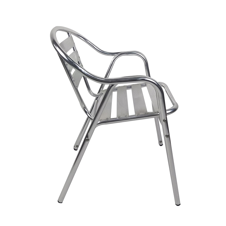 Outdoor Patio Dining Cafe Cheap Frame With Cushions Aluminum Chairs