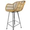 Outdoor Restaurant Metal Rattan Bar Stool Chair Manufacturer