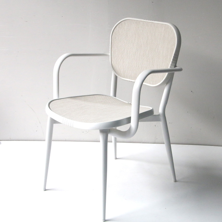 Aluminium Outdoor Restaurant Textilene Arm Chair Manufacturer