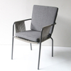 Outdoor Patio Dining Nylon Metal Woven Rope Chair