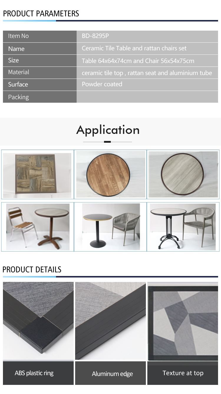 ceramic tile patio table set (3)