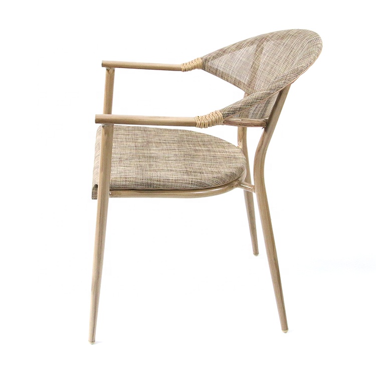 Bistro Bar Height Restaurant Aluminum Textilene Mesh Patio Chair