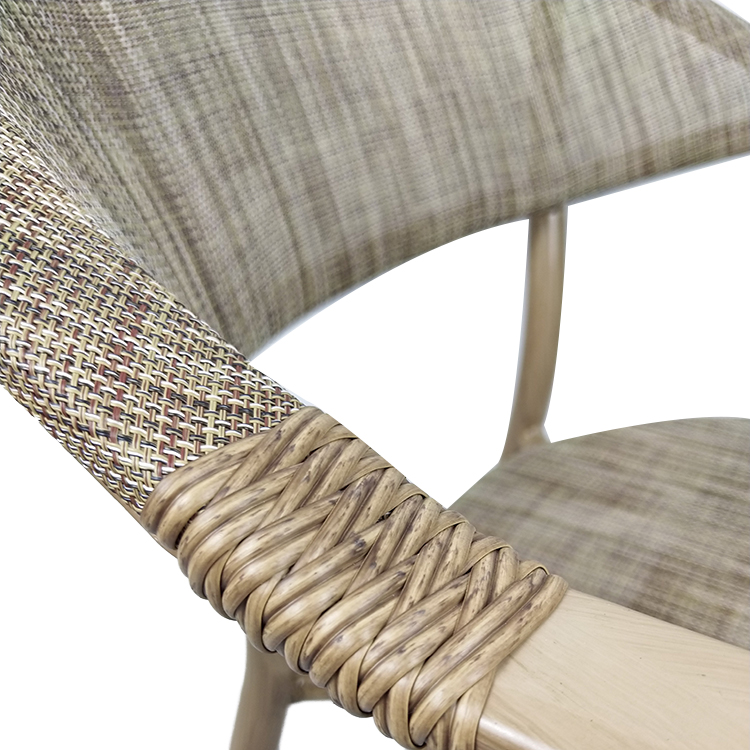 Outdoor Furniture Hotel Restaurant Metal And Fabric Dining Chairs