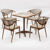 Outdoor Furniture Hotel Restaurant Metal And Fabric Dining Chairs