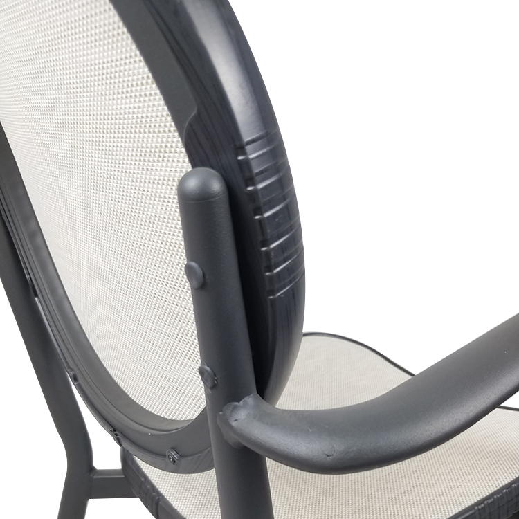 Bar And Cafe Stackable Aluminum Textilene Restaurant Chairs