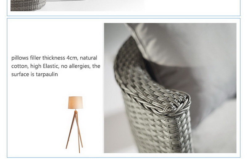 rattan garden corner sofa