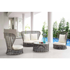 Cheap Outdoor Round High Back Grey Rattan Sofa Set Sale