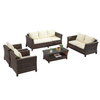 Outdoor Patio 2 Seater Rattan Wicker Sofa Set