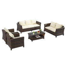 Outdoor Patio 2 Seater Rattan Wicker Sofa Set