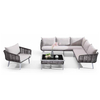 Cheap Garden L Shaped Rattan Outdoor Sectional Couch Set