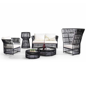 Outdoor Garden Rattan Corner Sofa Bed Furniture Set Sale