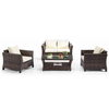 Outdoor Patio 2 Seater Rattan Wicker Sofa Set