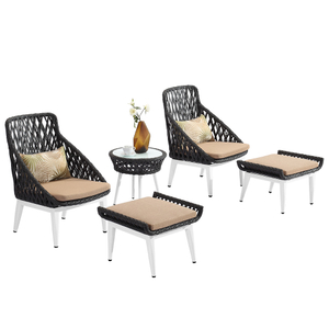 Restaurant Outdoor Garden Rattan Lounge Sofa Set