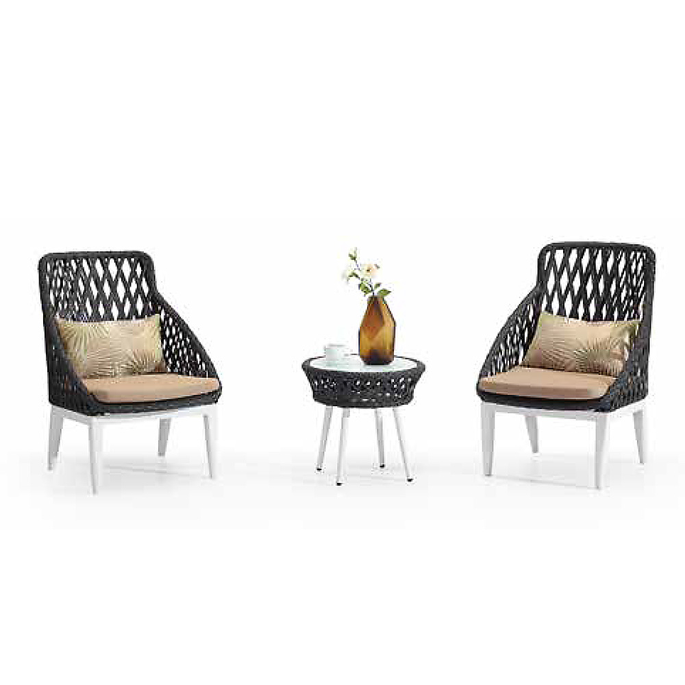 Restaurant Outdoor Garden Rattan Lounge Sofa Set