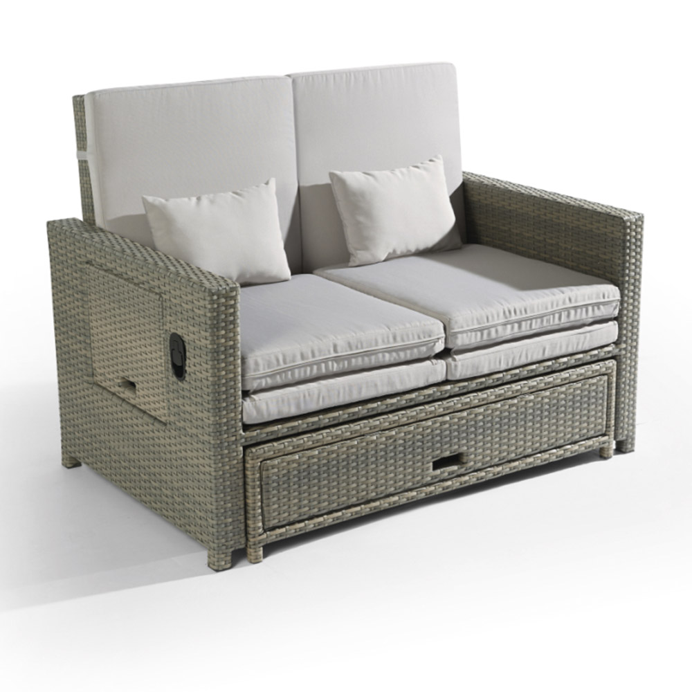 Cheap Plastic Rattan Folding Garden Sun Loungers