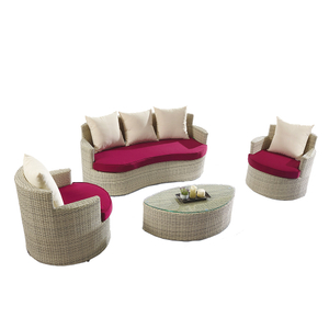 Cheap Small 2 Seater Rattan Garden Corner Sofa Set Sale
